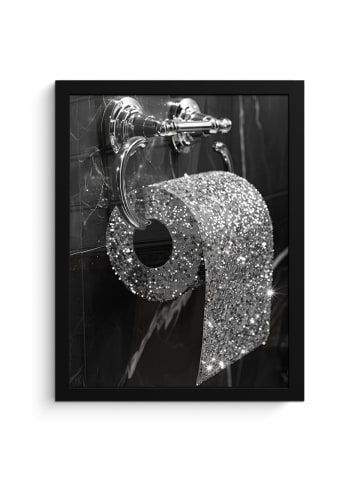 MuchoWow Poster mit Leiste Toilettenpapier  (BxH)