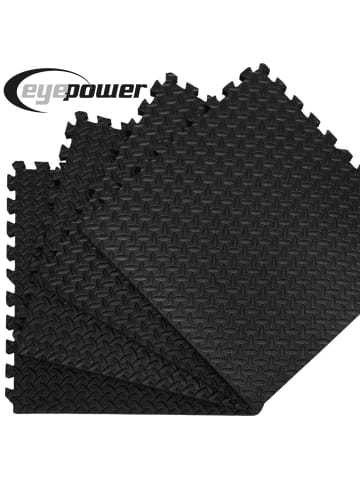 eyepower 4er Set Bodenschutzmatten mit Rand 63x63x1cm