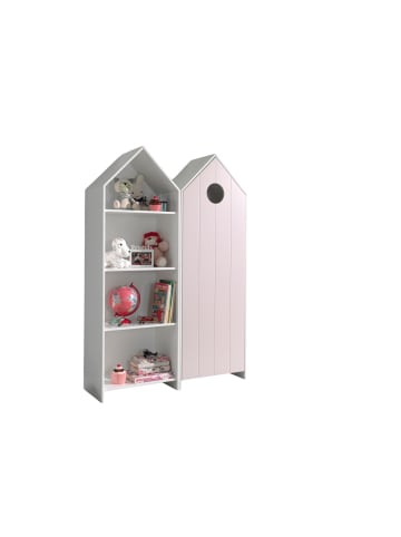 58 aufm Kessel REGALSCHRANK Set Kania MDF+Holzwerkstoff Weiß /Pink