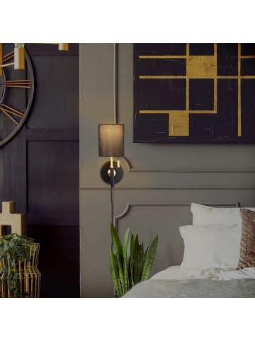 Wandleuchte in Schwarz/Gold