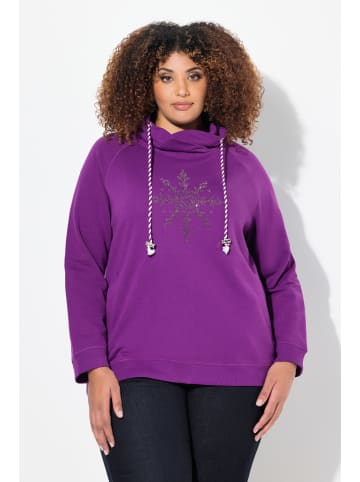 Ulla Popken Sweatshirt in dunkles violett
