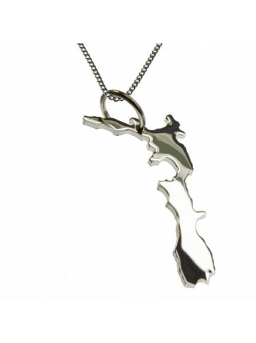 Schmuckador 50cm Halskette + Neuseeland Anhänger in massiv 925 Silber in silber