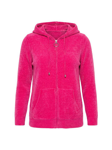 Ulla Popken Strickjacke in fuchsia pink