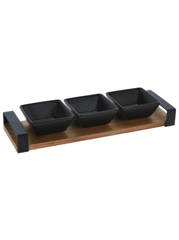 Siaki Collection Servierschalen in schwarz
