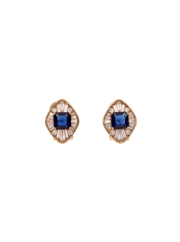 faina Women Earrings in Rose Gold Navy