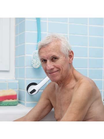 relaxdays Haltegriff mit Saugnapf in Weiß/ Schwarz