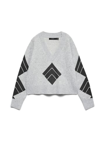 Vero Moda Strickpullover in Light Grey Melange