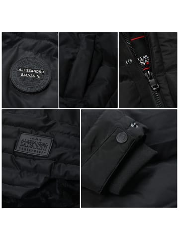 Alessandro Salvarini Winterjacke A. Salvarini Herren Winterjacke AS281 in Schwarz