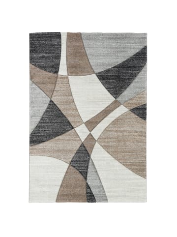 Pergamon Designer Teppich Maui Modern Retro in beige braun