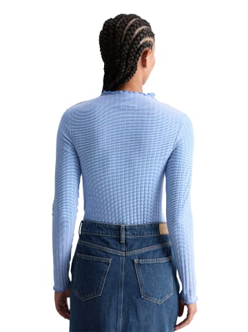 Marc O'Polo DENIM Ripp-Longsleeve slim in Medium Blue