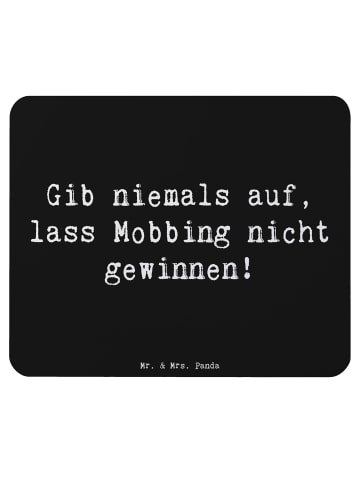 Mr. & Mrs. Panda Mauspad Spruch Mobbing bewältigen mit Spruch in Schwarz