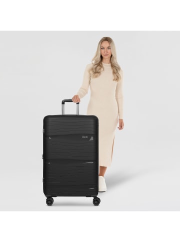 D&N Travel Line 4300-Plus 4 Rollen Trolley L 76 cm mit Dehnfalte in black