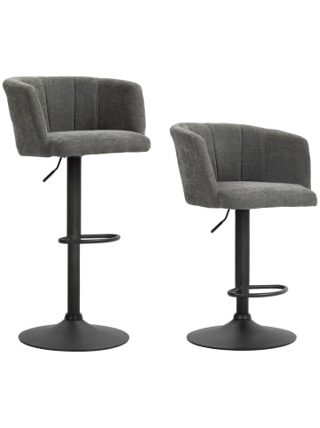 HOMCOM Barhocker-59L x 53B x 89-110H cm-Dunkelgrau