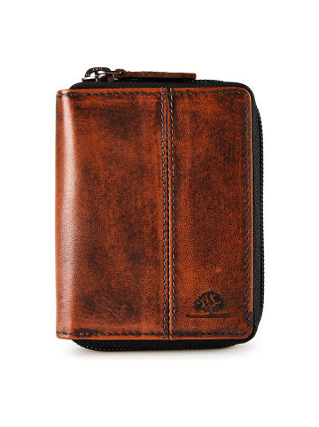 Greenburry Destressed Geldbörse RFID Schutz Leder 10.5 cm rusty orange