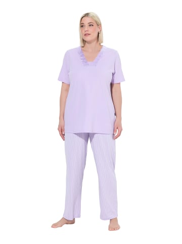 Ulla Popken Pyjama in zartes lavendel