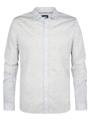 Petrol Industries Hemd mit Allover-Muster Surfcrest in Weiß