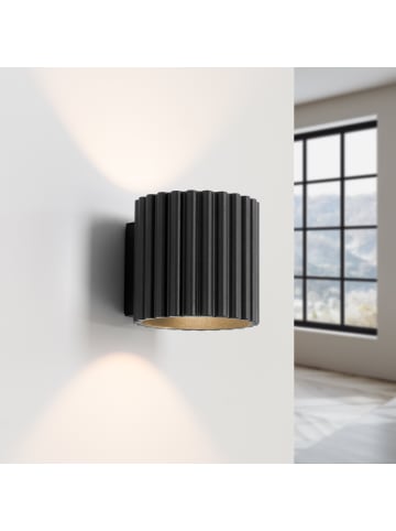 Nice Lamps Wandlampe ZORA 1 black H 10 cm