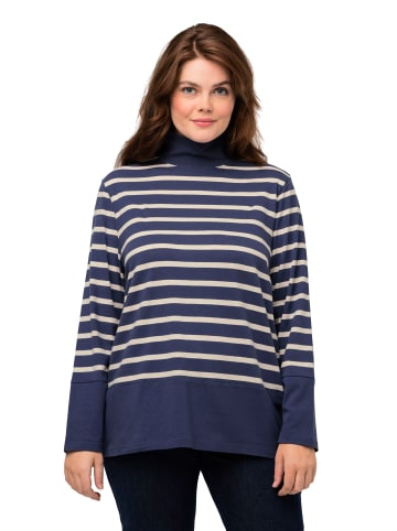 Ulla Popken Longsleeve in blau grau