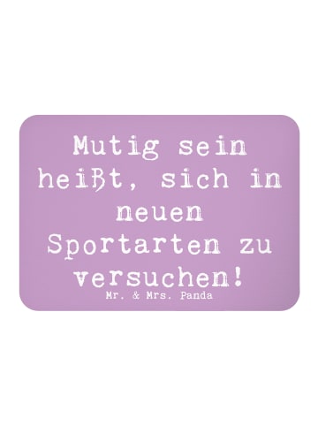 Mr. & Mrs. Panda Magnet Spruch Neue Sportart versuchen mit Spruch in Lavendeltraum