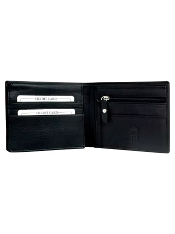 DrachenLeder Geldbörse Picasso-Leder schwarz, braun Herren ca. 12,5cm ca. 10cm