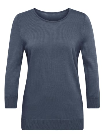 GOLDNER Strickpullover in jeansblau