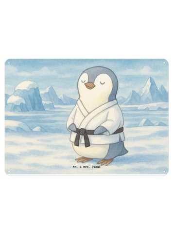 Mr. & Mrs. Panda Blechschild Mit Spruch Pinguin Karate Design oh... in Weiß