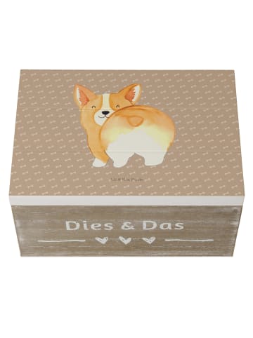 Mr. & Mrs. Panda Holzkiste Corgi Po ohne Spruch in Hundeglück
