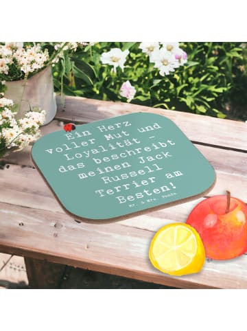 Mr. & Mrs. Panda Tassenuntersetzer Spruch Jack Russell Terrier m... in Meeresbrise