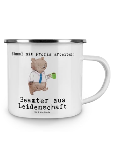 Mr. & Mrs. Panda Tasse Beamter Leidenschaft mit Spruch in Weiß