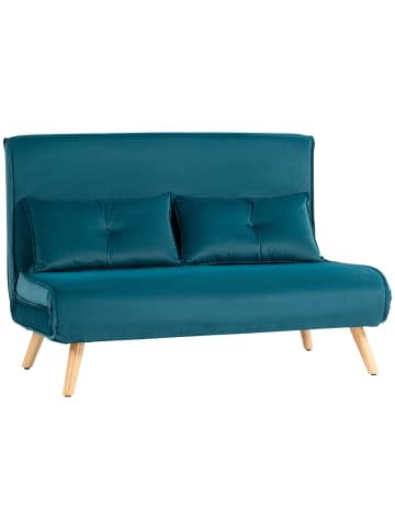 HOMCOM Schlafsofa-120L x 75B x 87H cm-Dunkelgrün