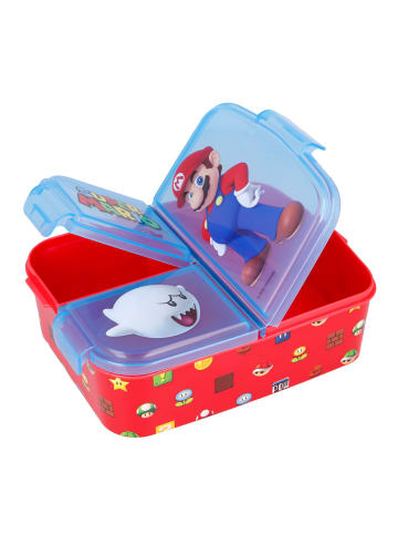 Super Mario Alu-Trinkflasche + Premium Brotdose Lunchbox in Mehrfarbig