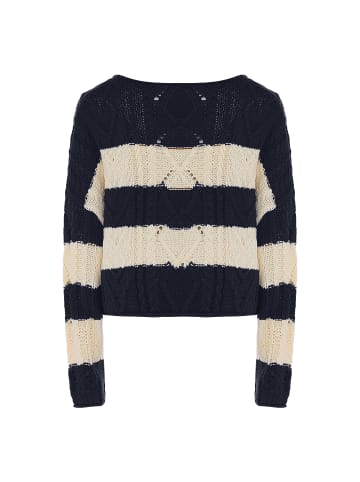 DreiMaster Vintage Damen Pullover Mit Streifen in WOLLWEISS MARINE