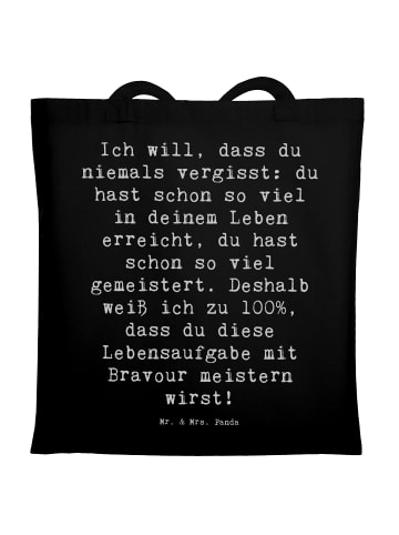 Mr. & Mrs. Panda Einkaufstasche Spruch Trost Erinnerungen mit Sp... in Schwarz