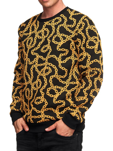 Rusty Neal Jacquard Sweater im Iron Design in Gelb