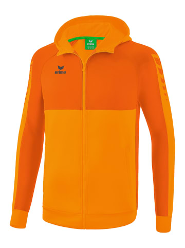 erima Kinder Six Wings Trainingsjacke mit Kapuze in new orange/orange