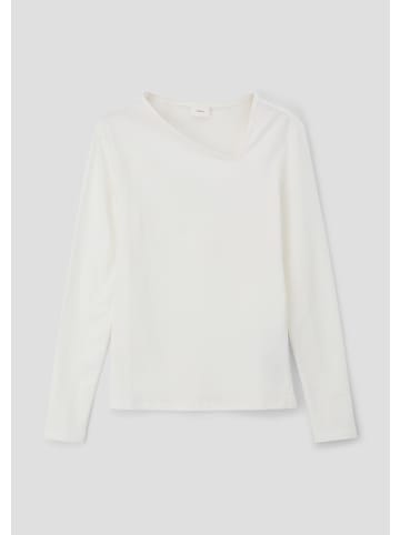 s.Oliver T-Shirt langarm in Creme-weiß