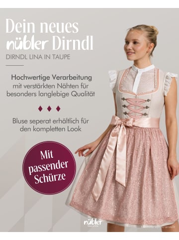 Nübler Mini Dirndl Lina in Taupe