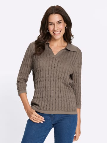 WITT WEIDEN Polopullover in taupe