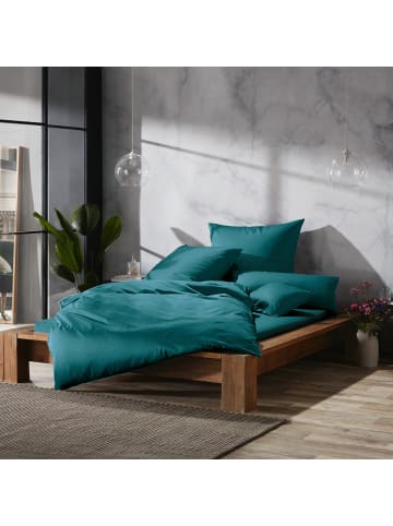 Erwin Müller Mako-Satin Kissenbezug Landshut in petrol