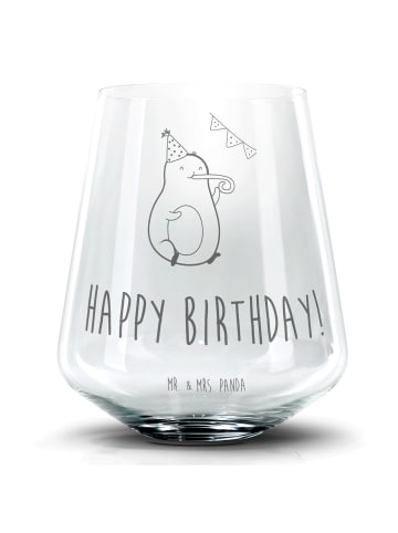 Mr. & Mrs. Panda Blümchentailglas Avocado Geburtstag mit Spruch in Transparent