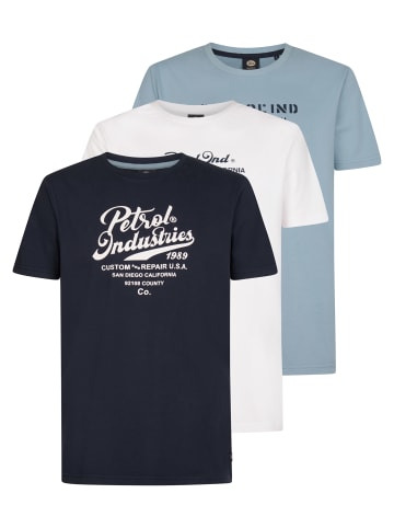 Petrol Industries 3er-Pack Jersey-T-Shirts mit Print Jalapeño