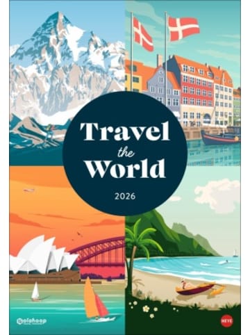 Heye Kalender Kalender - Travel the World Posterkalender 2026