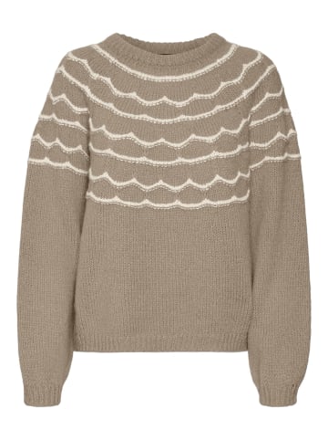 Vero Moda Strickpullover in Silver Mink