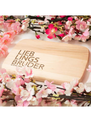 Mr. & Mrs. Panda Brotzeitbrett Bruder mit Spruch in Transparent