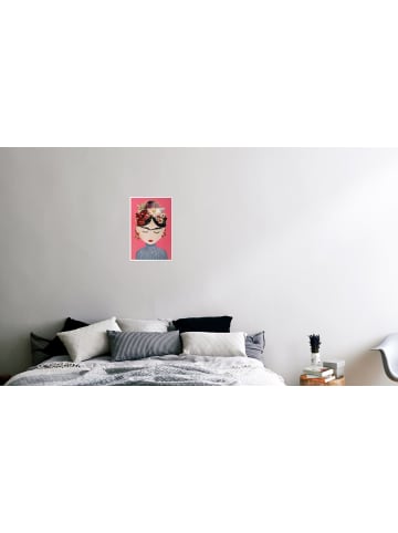 Juniqe Poster "Frida Pink" in Rosa