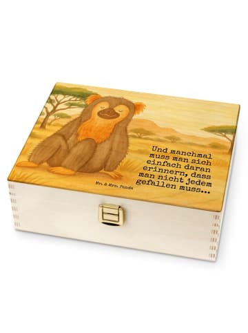 Mr. & Mrs. Panda Teebox Affe Design mit Spruch in Weiß