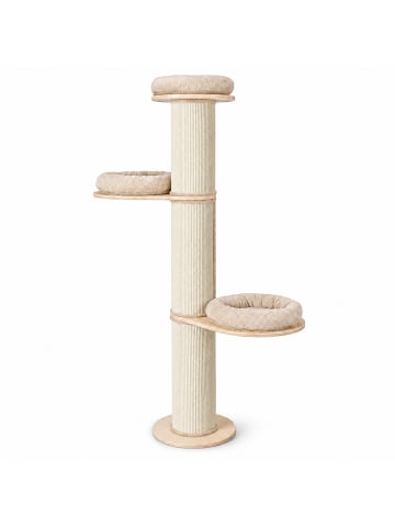 relaxdays Kratzbaum in Beige/ Natur - (H)187 x (D)46 cm