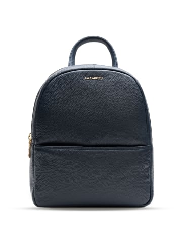 Lazarotti Bologna Leather City Rucksack Leder 31 cm in navy