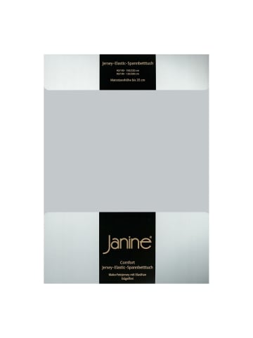 Janine Spannbettlaken Jersey Elastic in silber