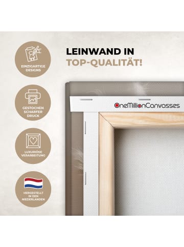 OnlyWow Leinwand Bilder Federn